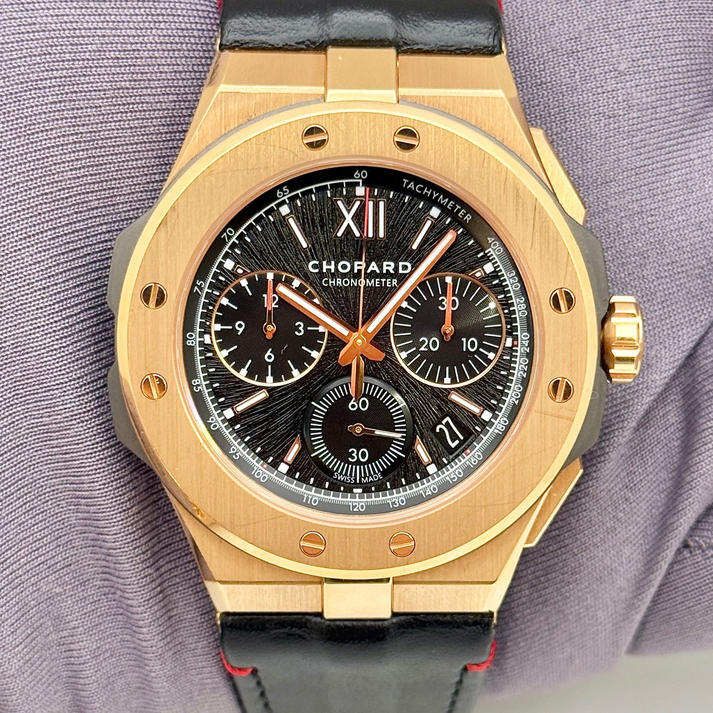 Chopard Alpine Eagle 44mm Automatic Chrono 18k Rose Gold Men's Watch 295387-9001