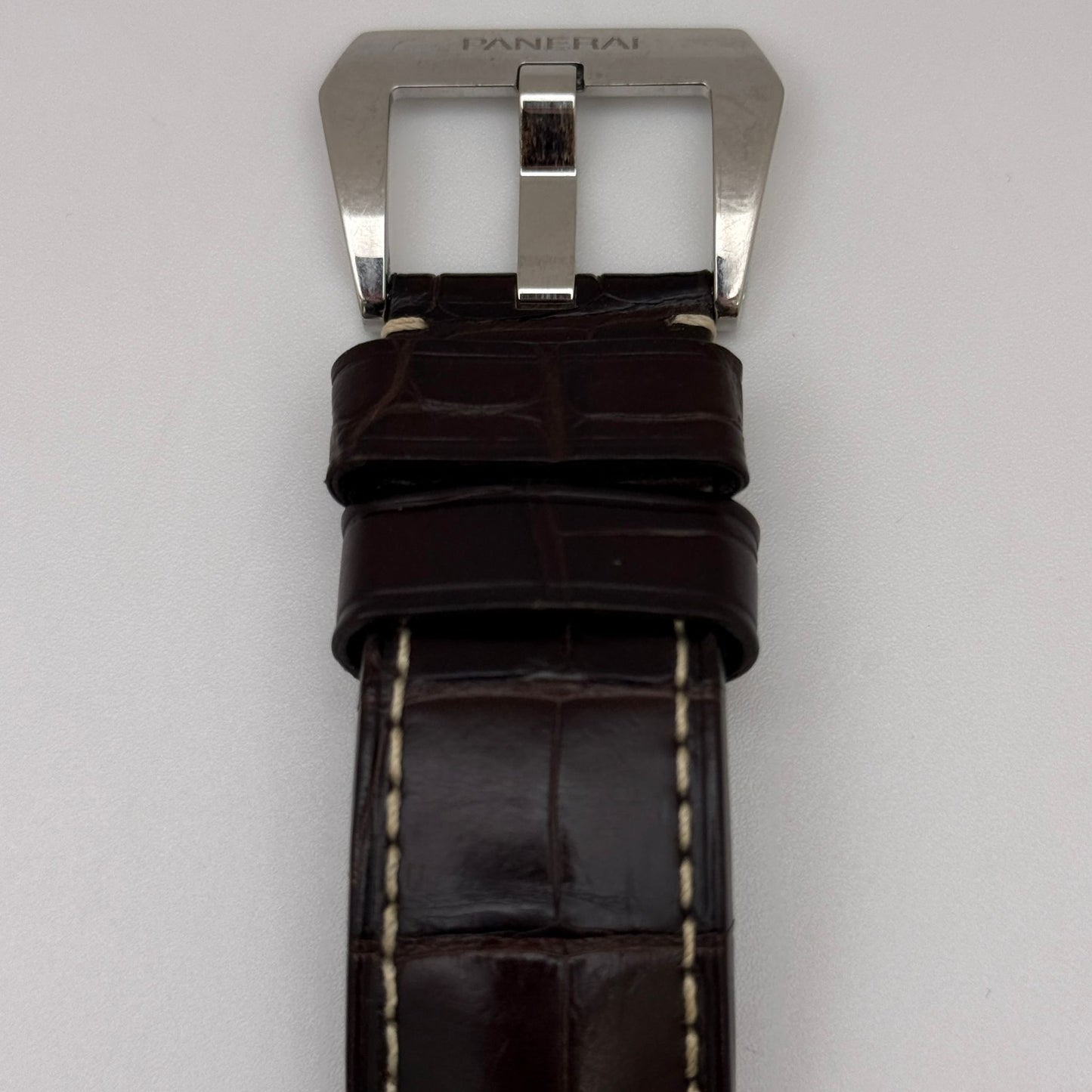 Panerai Luminor Base Manual White Dial 44mm Stainless Steel Men's Watch PAM00114