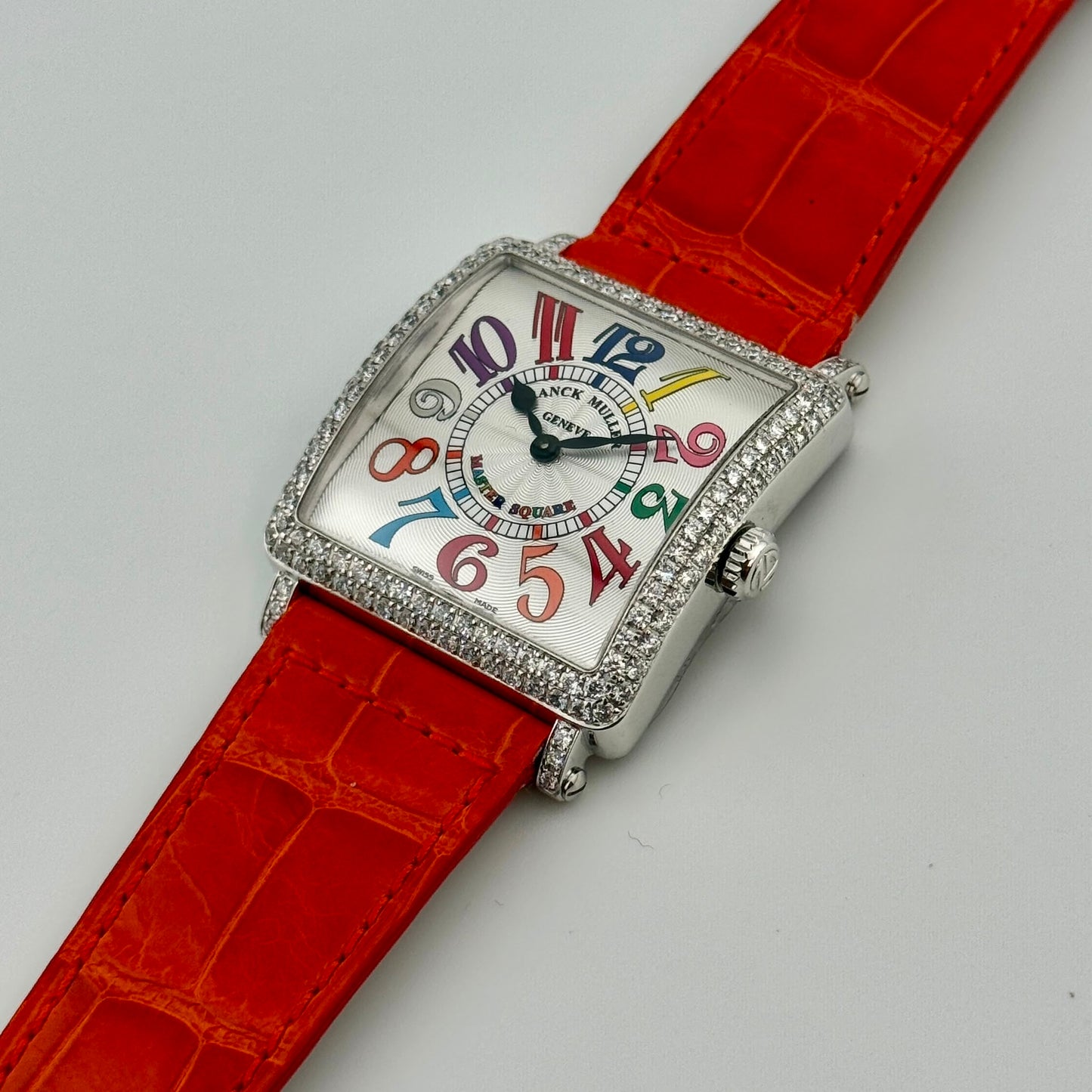 Franck Muller Master Square White Gold Quartz Ladies Watch 6002 M QZ COL DRM V D