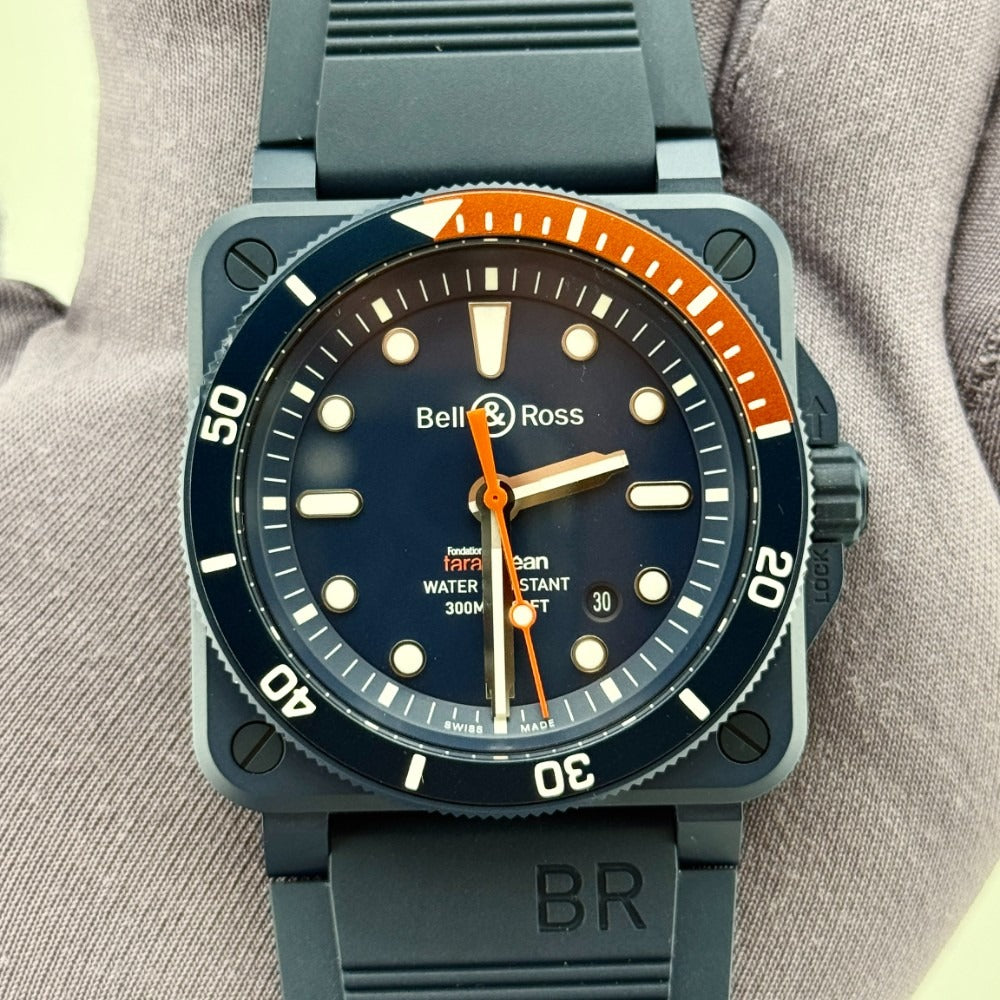Bell & Ross BR-03 42mm Automatic Blue Dial Men's Watch BR0392-D-TR-CE/SRB