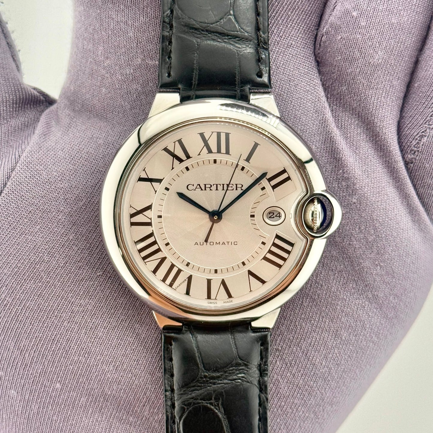 Cartier Ballon Bleu De Cartier 42mm Automatic Silver Dial Men's Watch WSBB0026