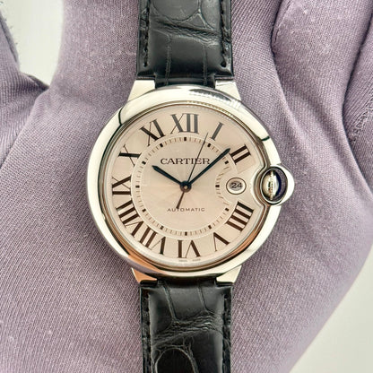 Cartier Ballon Bleu De Cartier 42mm Automatic Silver Dial Men's Watch WSBB0026