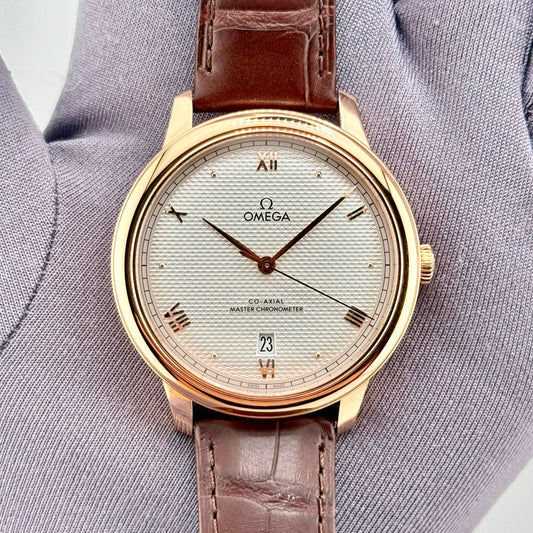 Omega De Ville Prestige 40mm 18kt Rose Gold Auto Men's Watch 434.53.40.20.02.001