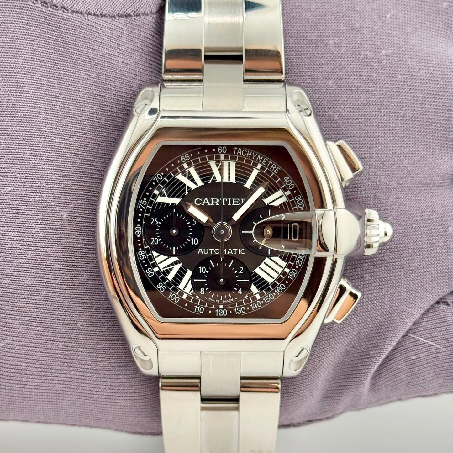 Cartier Roadster XL 43mm Chrono Black Dial Automatic Men's Watch W62007X6-2618