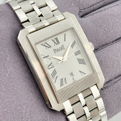 Piaget Protocole 18k White Gold 34x31mm Silver Dial Automatic Men's Watch 26100