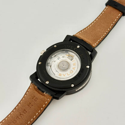 Bvlgari Carbon Gold Via Condotti Automatic 40mm Black Dial Men's Watch BB40CL