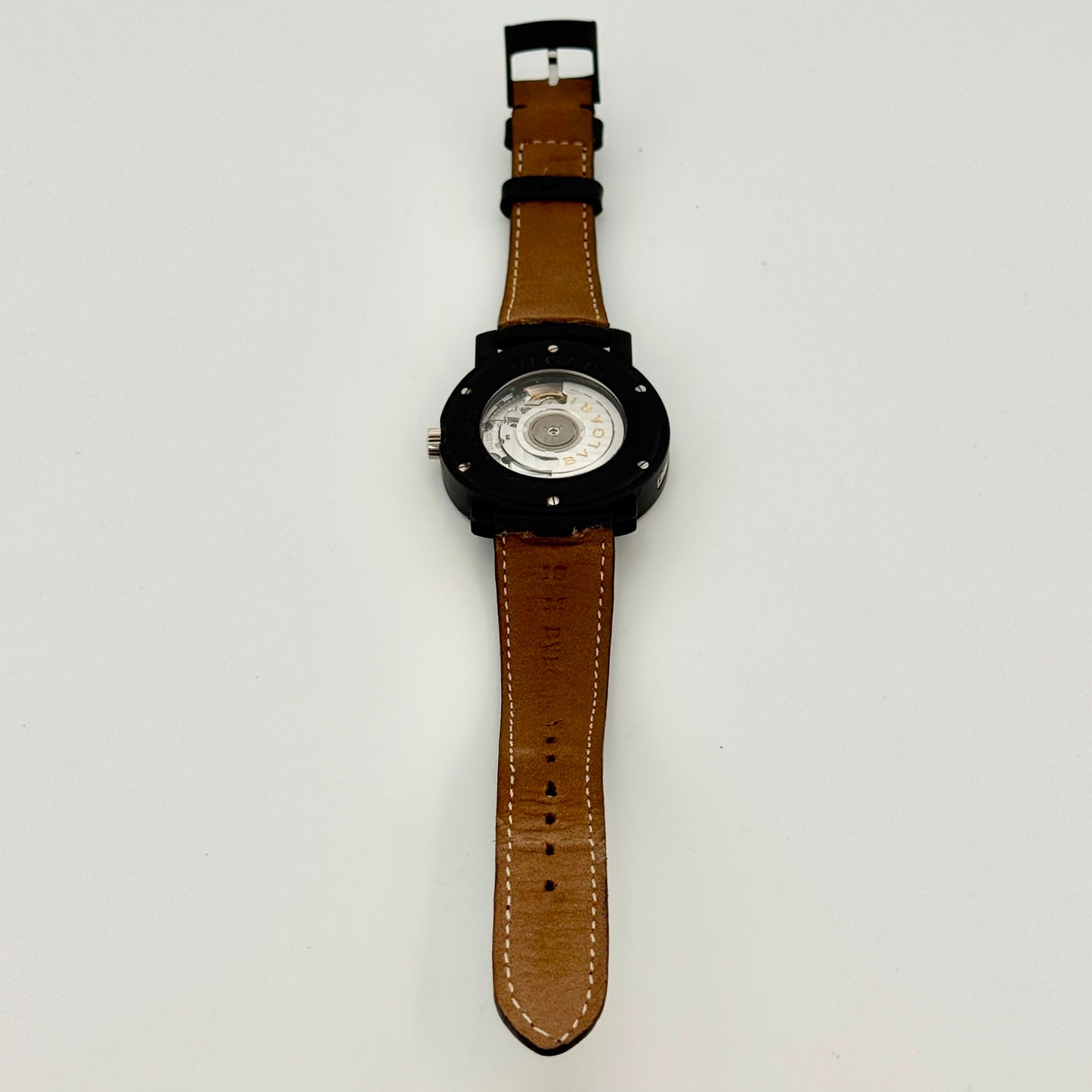 Bvlgari Carbon Gold Via Condotti Automatic 40mm Black Dial Men's Watch BB40CL