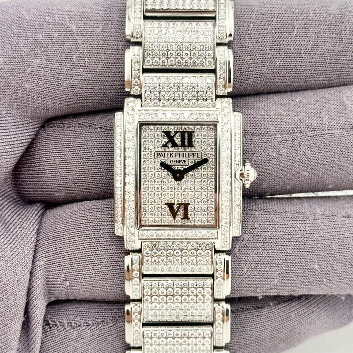 Patek Philippe Twenty~4 22x26mm Manual 18k White Gold Ladies Watch 4909/50G-001