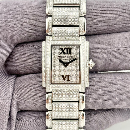 Patek Philippe Twenty~4 22x26mm Manual 18k White Gold Ladies Watch 4909/50G-001