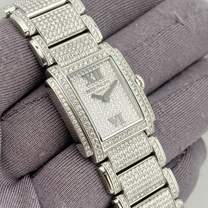 Patek Philippe Twenty~4 22x26mm Manual 18k White Gold Ladies Watch 4909/50G-001