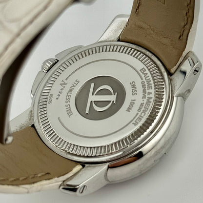 Baume & Mercier Capeland Steel 36mm Quartz Diamond Bezel Ladies Watch 65435