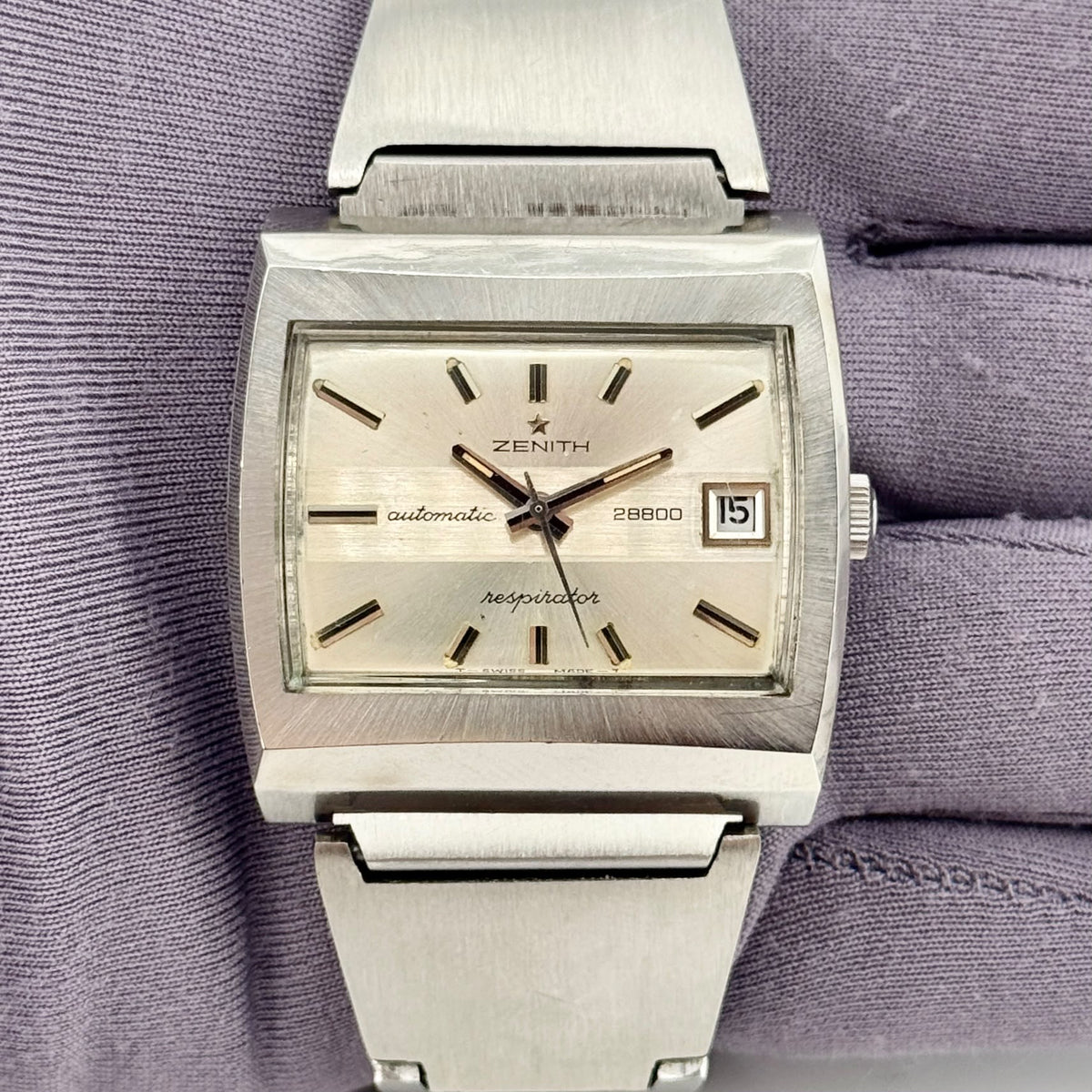 Zenith Respirator Automatic 36mm Stainless Steel Vintage Men's Watch 28800