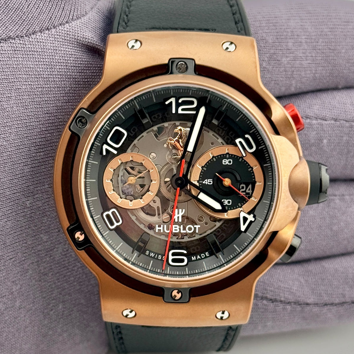 Hublot Classic Fusion Ferrari 18k Rose Gold 45mm Auto Men's Watch 526.OX.0124.VR