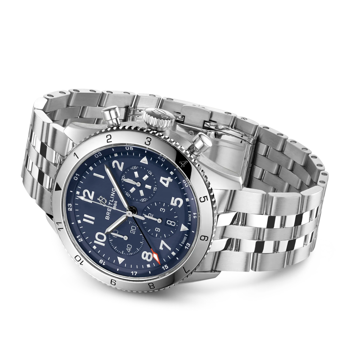 Breitling Super Avi Chronograph GMT 46mm Automatic Men's Watch AB04451A1C1A1
