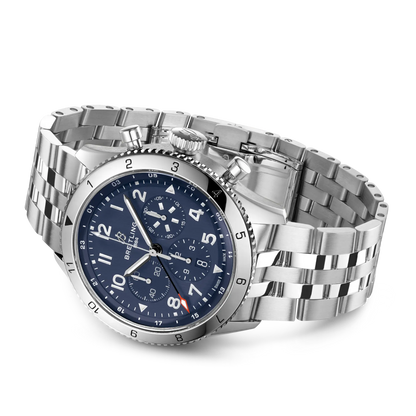 Breitling Super Avi Chronograph GMT 46mm Automatic Men's Watch AB04451A1C1A1
