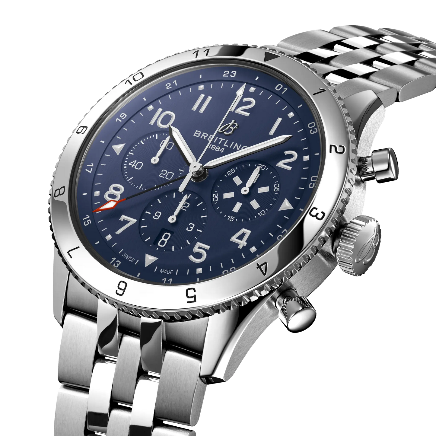 Breitling Super Avi Chronograph GMT 46mm Automatic Men's Watch AB04451A1C1A1