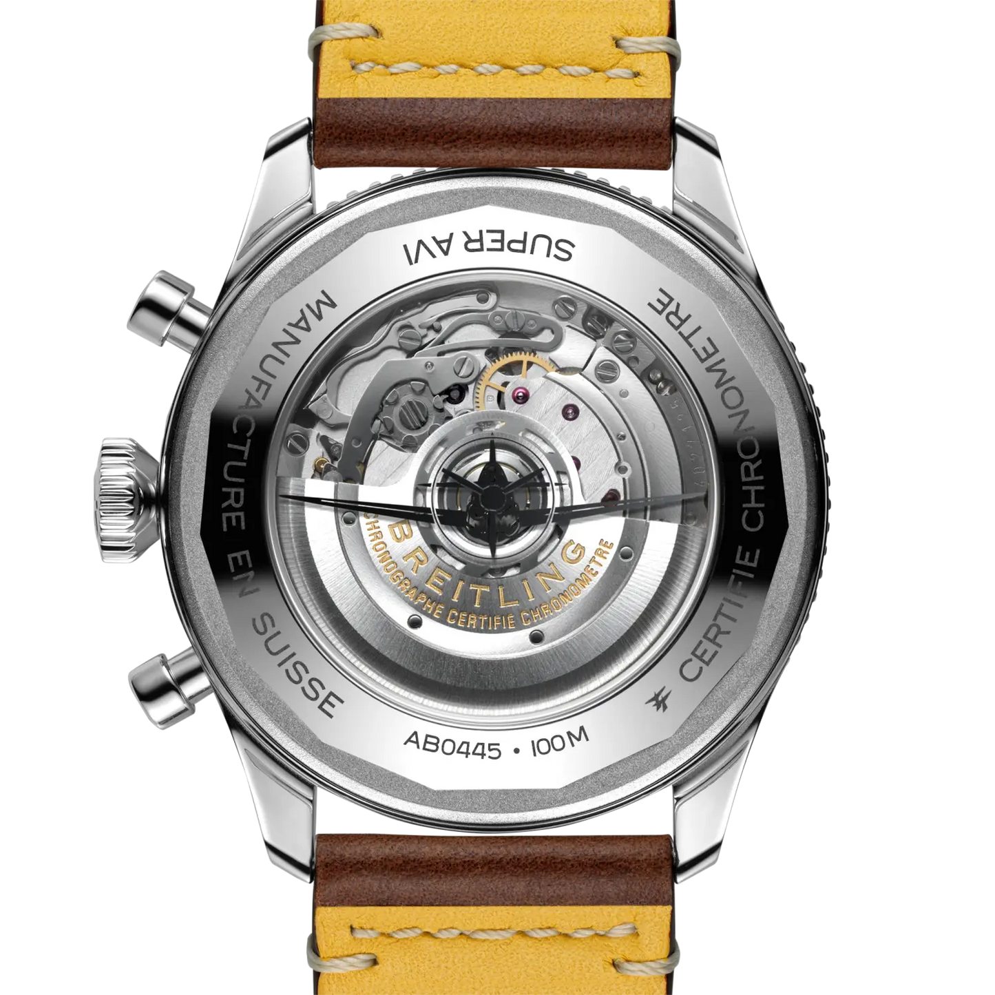 Breitling Super Avi Chronograph GMT 36mm Automatic Men's Watch AB04452A1L1X1