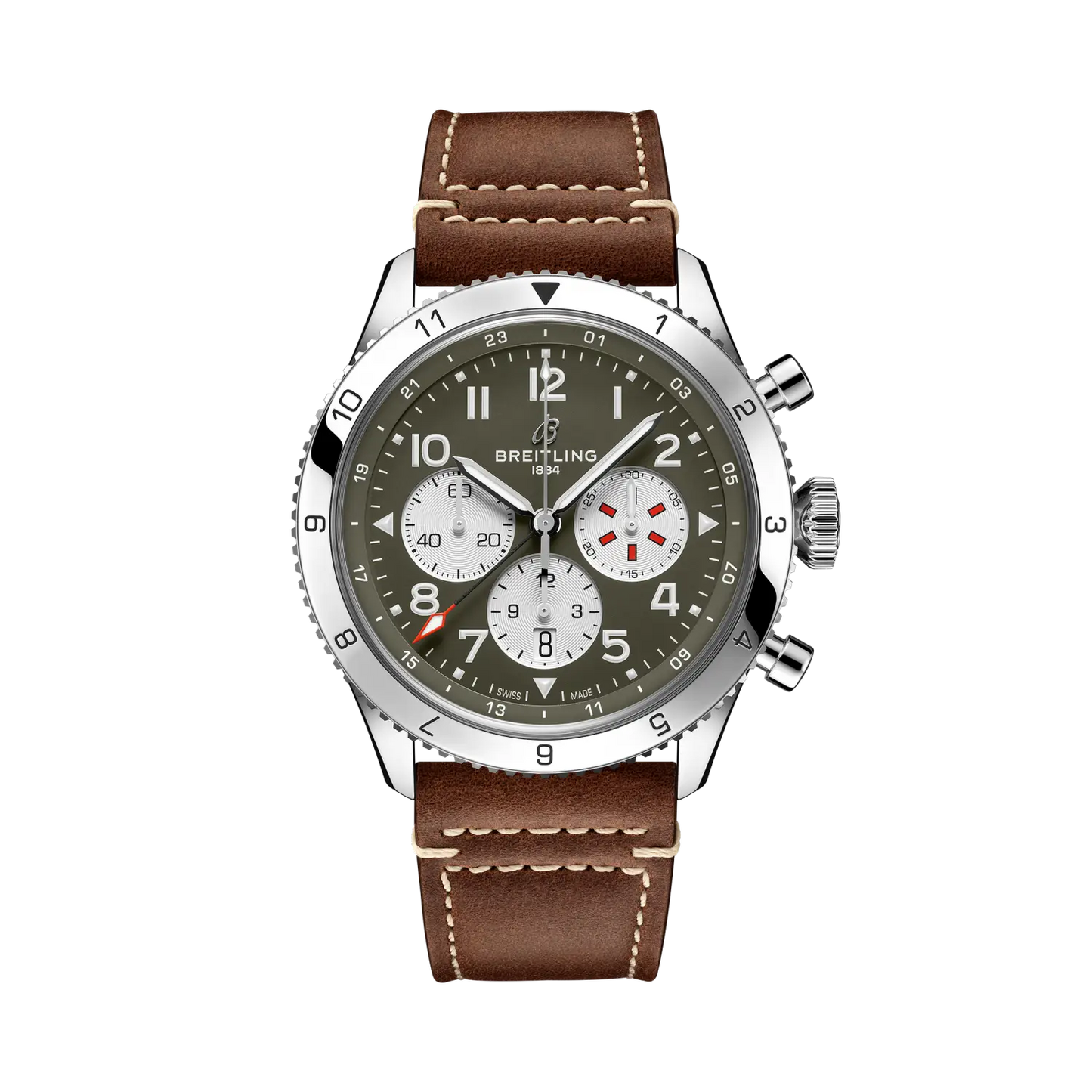 Breitling Super Avi Chronograph GMT 36mm Automatic Men's Watch AB04452A1L1X1