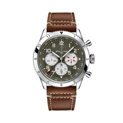 Breitling Super Avi Chronograph GMT 36mm Automatic Men's Watch AB04452A1L1X1