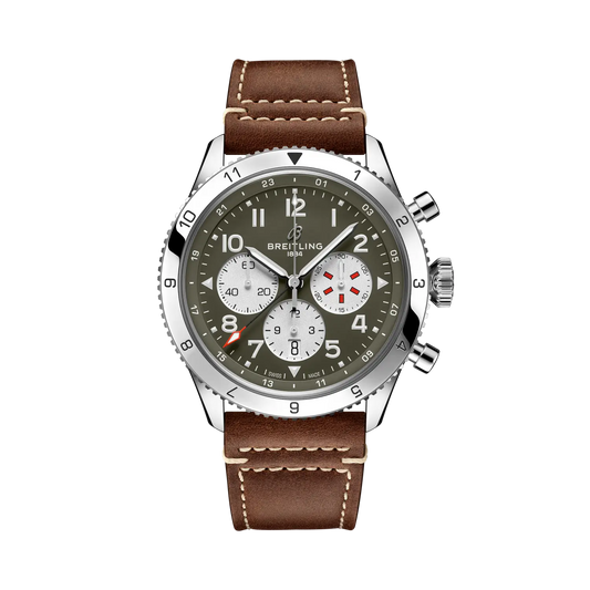 Breitling Super Avi Chronograph GMT 36mm Automatic Men's Watch AB04452A1L1X1
