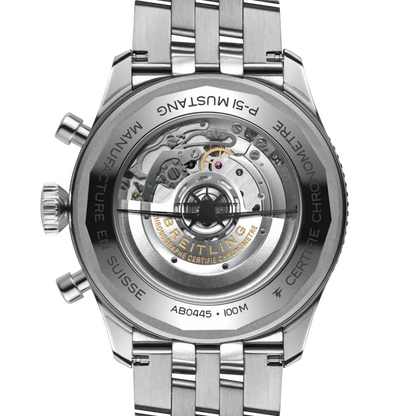 Breitling Super Avi Chronograph GMT 46mm Automatic Men's Watch AB04453A1B1A1