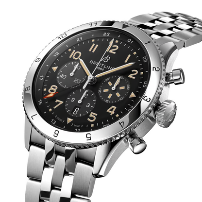 Breitling Super Avi Chronograph GMT 46mm Automatic Men's Watch AB04453A1B1A1