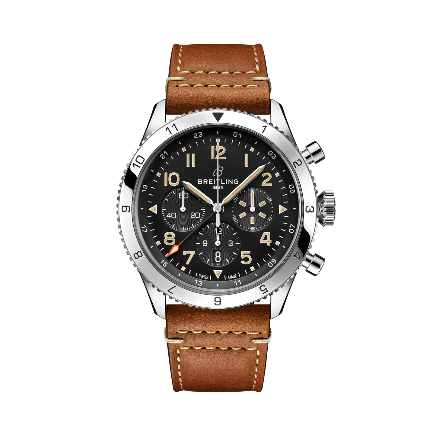 Breitling Super Avi Chronograph 46mm GMT Automatic Men's Watch AB04453A1B1X1