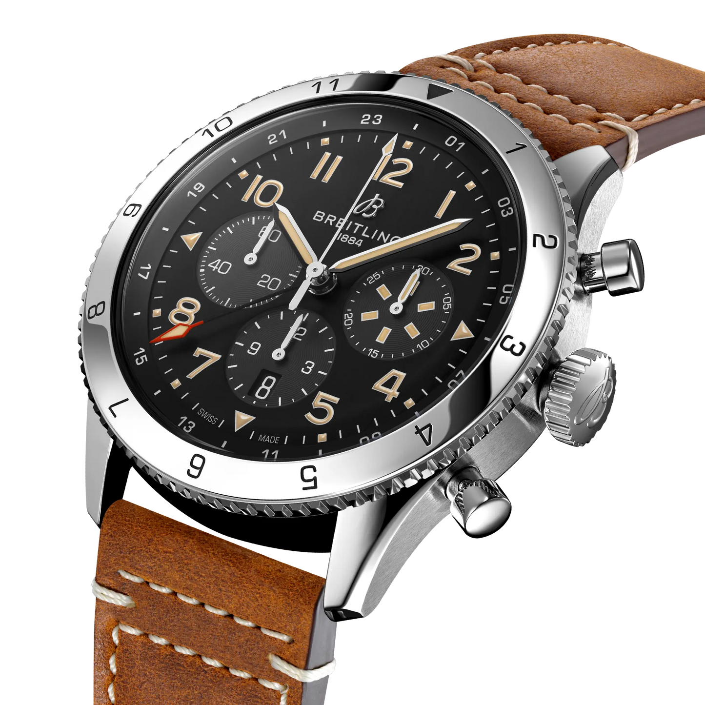 Breitling Super Avi Chronograph 46mm GMT Automatic Men's Watch AB04453A1B1X1