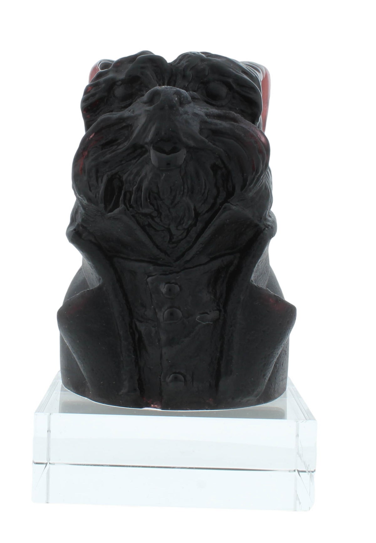Daum France Oscar Junior Noir Dog Crystal Art Glass Sculpture New With Box 03800