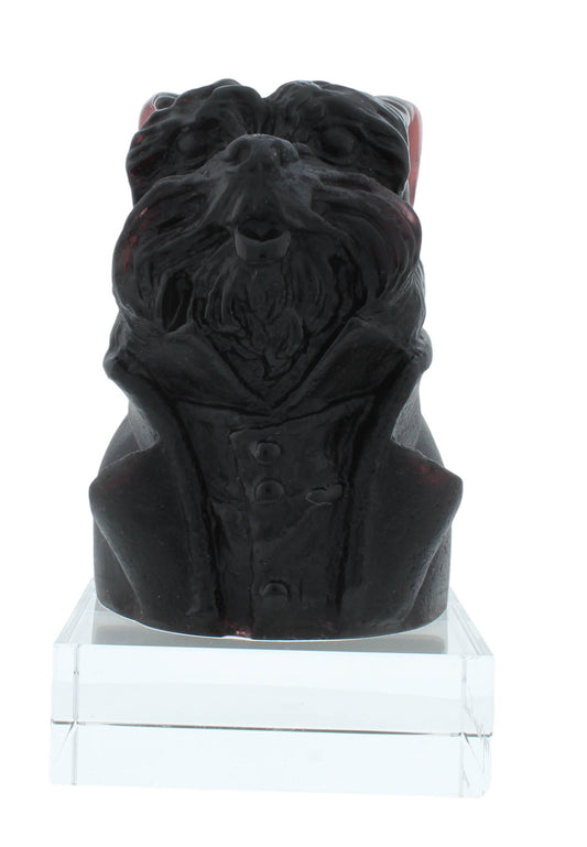 Daum France Oscar Junior Noir Dog Crystal Art Glass Sculpture New With Box 03800