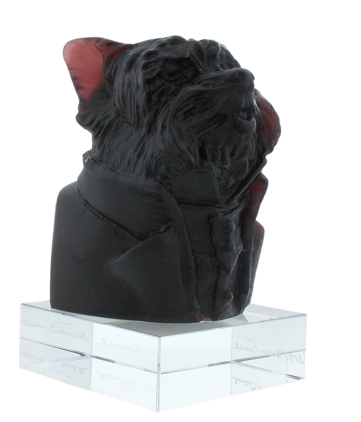 Daum France Oscar Junior Noir Dog Crystal Art Glass Sculpture New With Box 03800