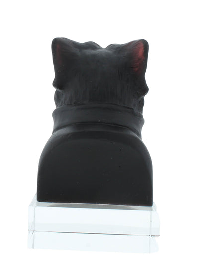 Daum France Oscar Junior Noir Dog Crystal Art Glass Sculpture New With Box 03800