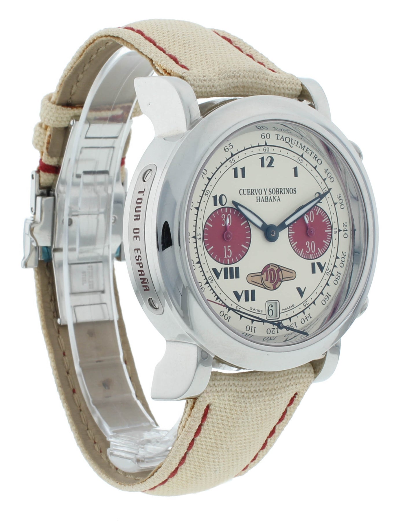Pre-Owned Cuervo Y Sobrinos Habana Chronograph 42mm Auto Men's Watch 3022.1C.LIV