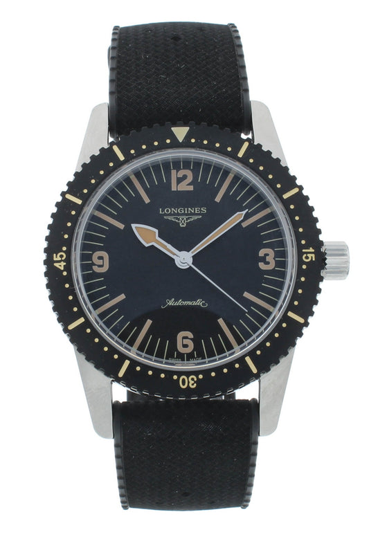 Longines Heritage Skin Diver 42mm Automatic Black Dial Men's Watch L2.822.4.56.9