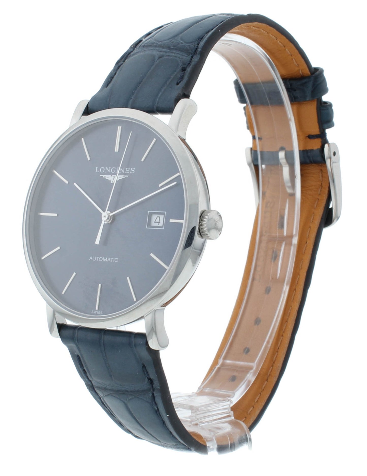 Longines Elegant 38mm Blue Dial & Strap Automatic Men's Watch L4.910.4.92.2