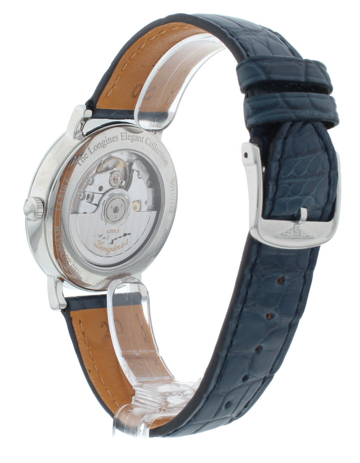 Longines Elegant 38mm Blue Dial & Strap Automatic Men's Watch L4.910.4.92.2