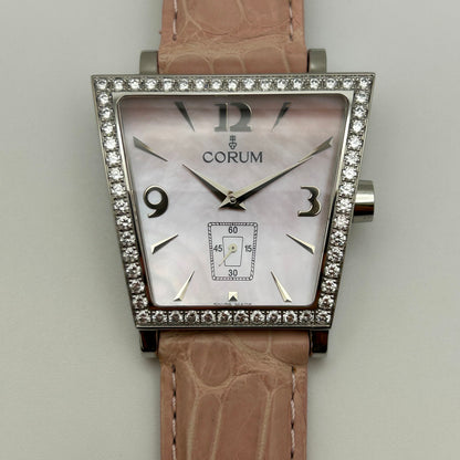 Corum Trapeze Pink MOP Dial 38mmx36mm Quartz Ladies Watch 106.404.47/0008 PM52