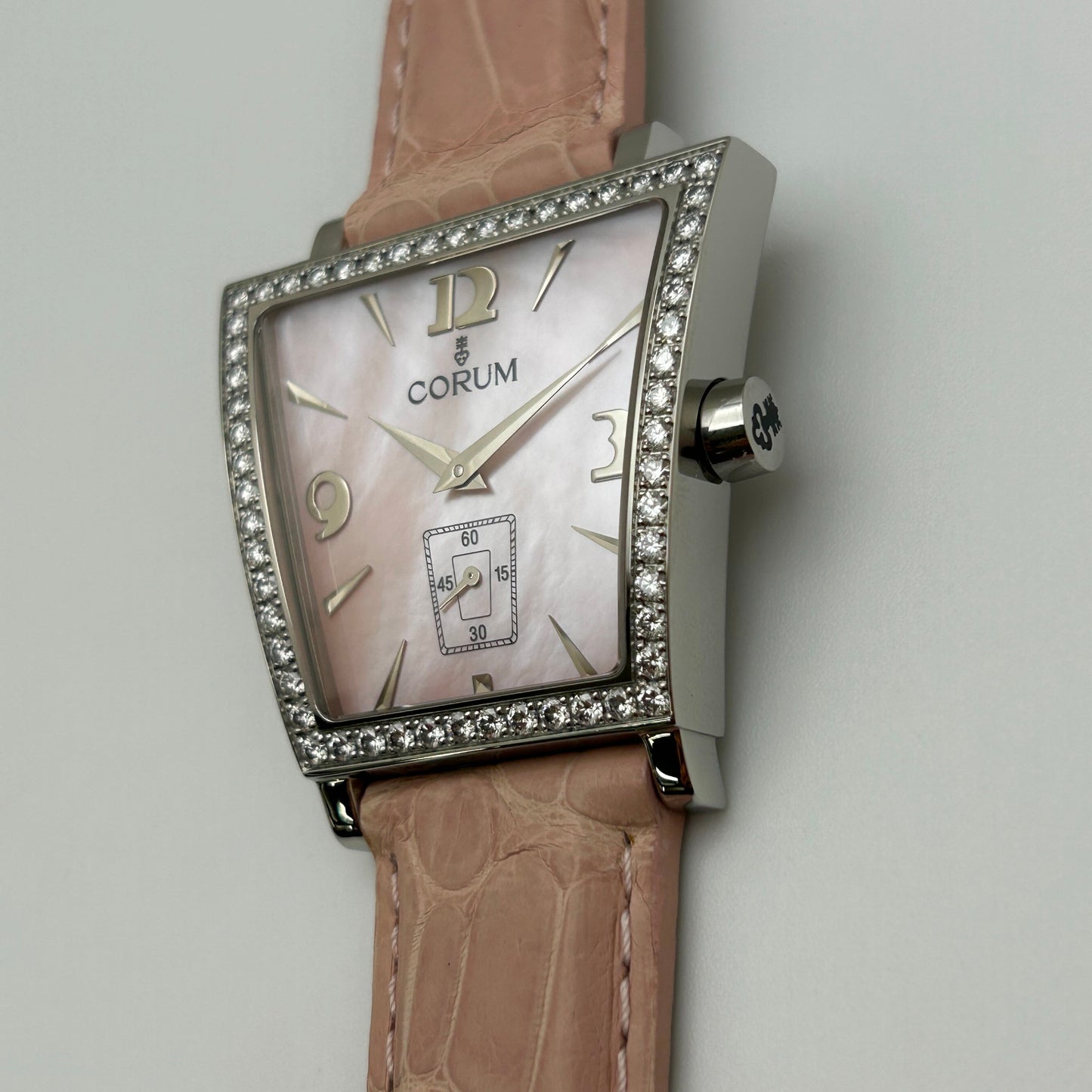 Corum Trapeze Pink MOP Dial 38mmx36mm Quartz Ladies Watch 106.404.47/0008 PM52