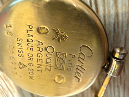 Must de Cartier Vendôme 24mm Quartz Diamond Dial & Bezel Vintage Ladies Watch