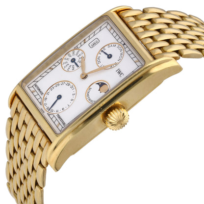 IWC Novecento 38 x 26.5 Automatic 18k Yellow Gold Perpetual Calendar Watch 3545
