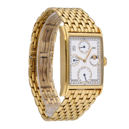 IWC Novecento 38 x 26.5 Automatic 18k Yellow Gold Perpetual Calendar Watch 3545