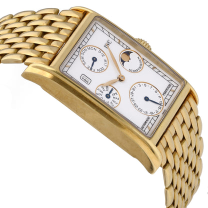 IWC Novecento 38 x 26.5 Automatic 18k Yellow Gold Perpetual Calendar Watch 3545
