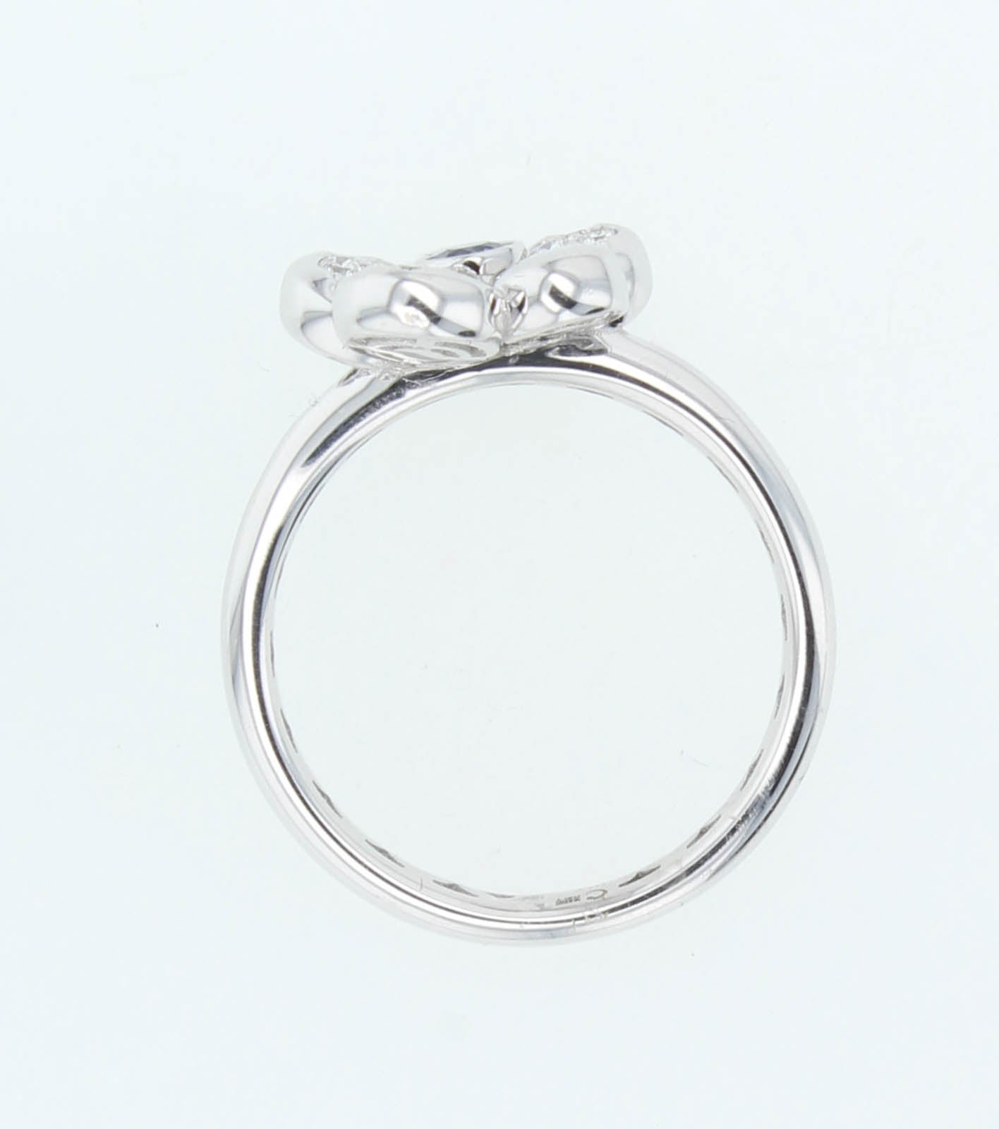 Pre-Owned Crivelli 18k White Gold Ring Diamond Flower & Stones