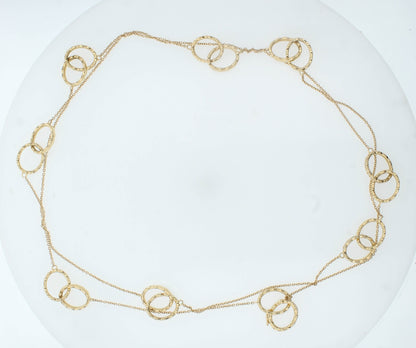 Hearts On Fire 18k Yellow Gold Loreli Link Diamond Necklace HFNLORFLSTAT02158Y