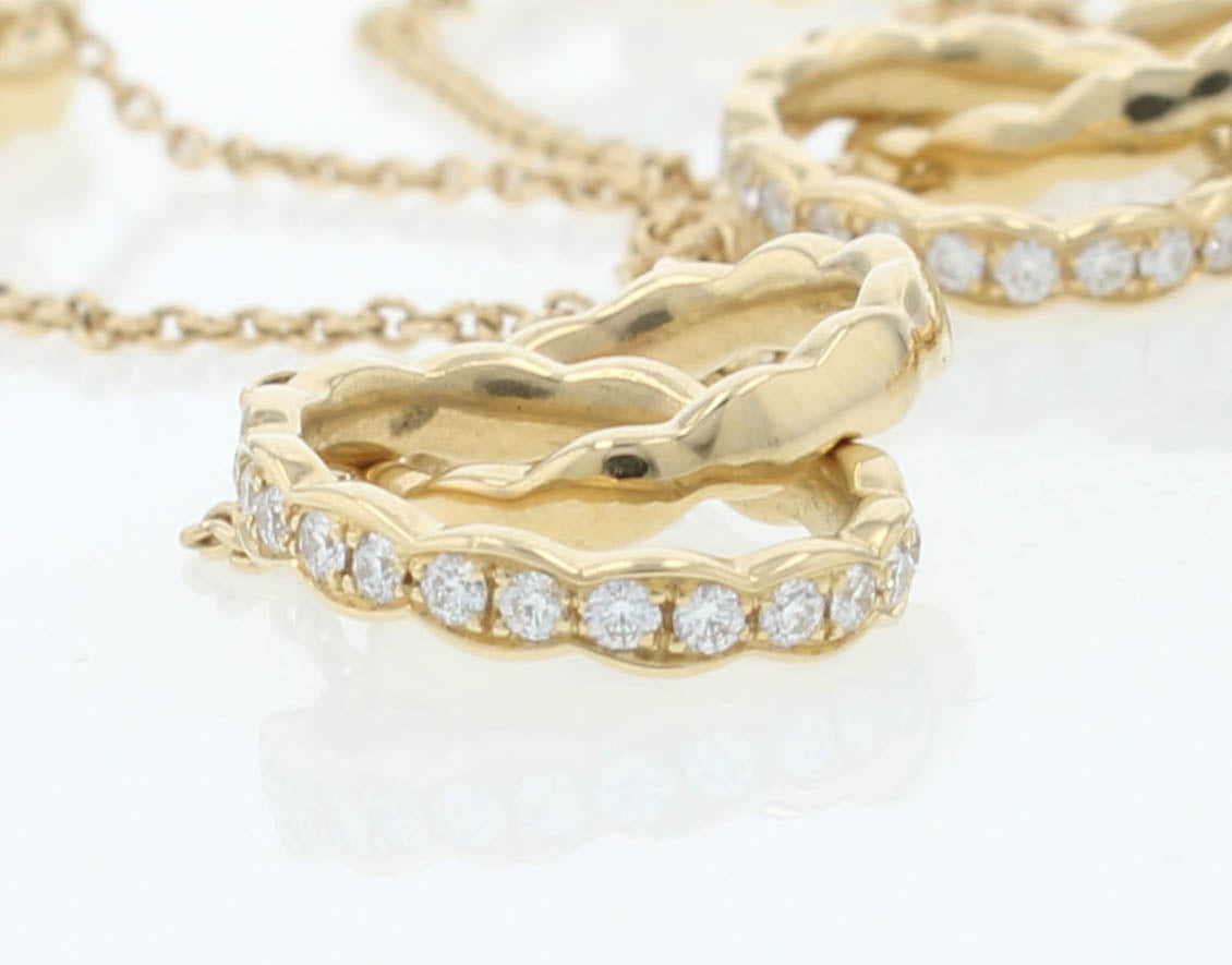 Hearts On Fire 18k Yellow Gold Loreli Link Diamond Necklace HFNLORFLSTAT02158Y