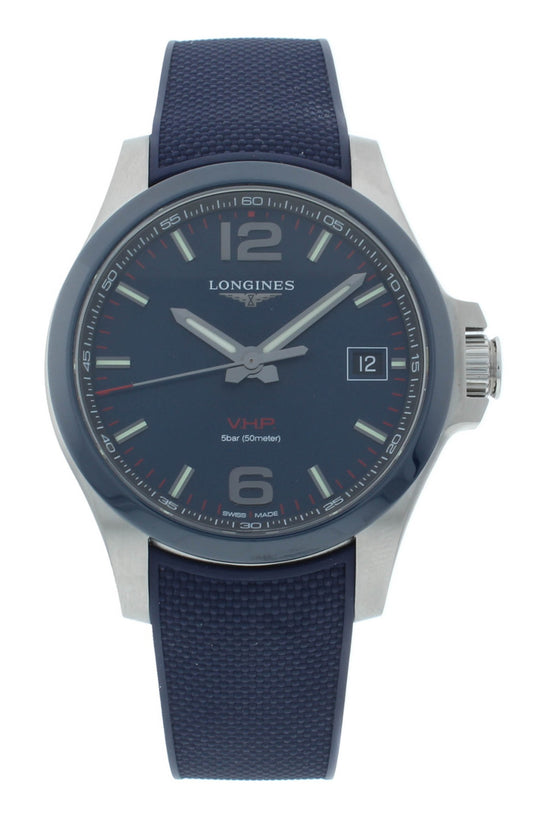 Longines Conquest V.H.P. 41mm Quartz Blue Dial Men's Watch L3.719.4.96.9