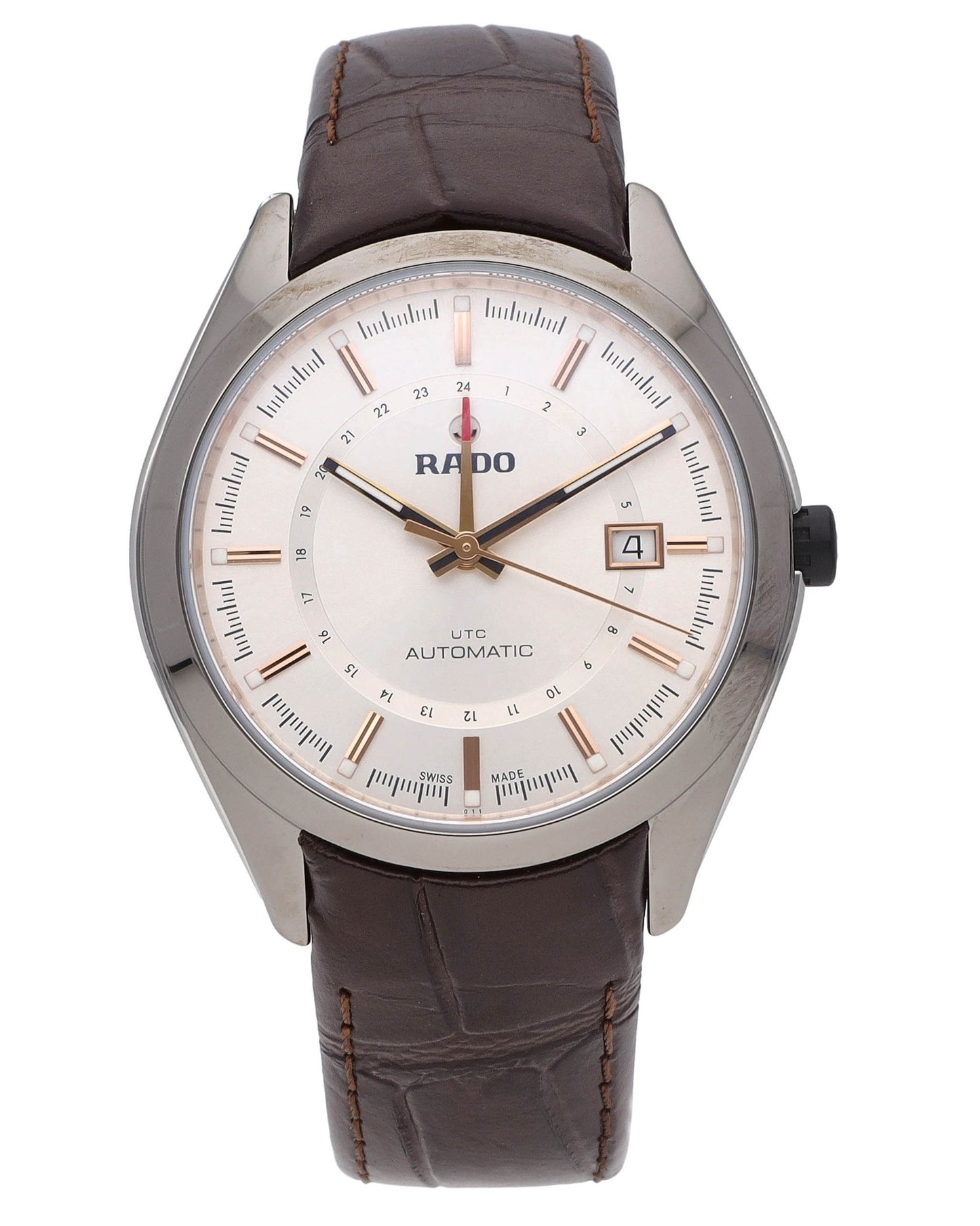 Rado HyperChrome 42mm Automatic GMT Silver Dial Ceramic Men's Watch R32165115