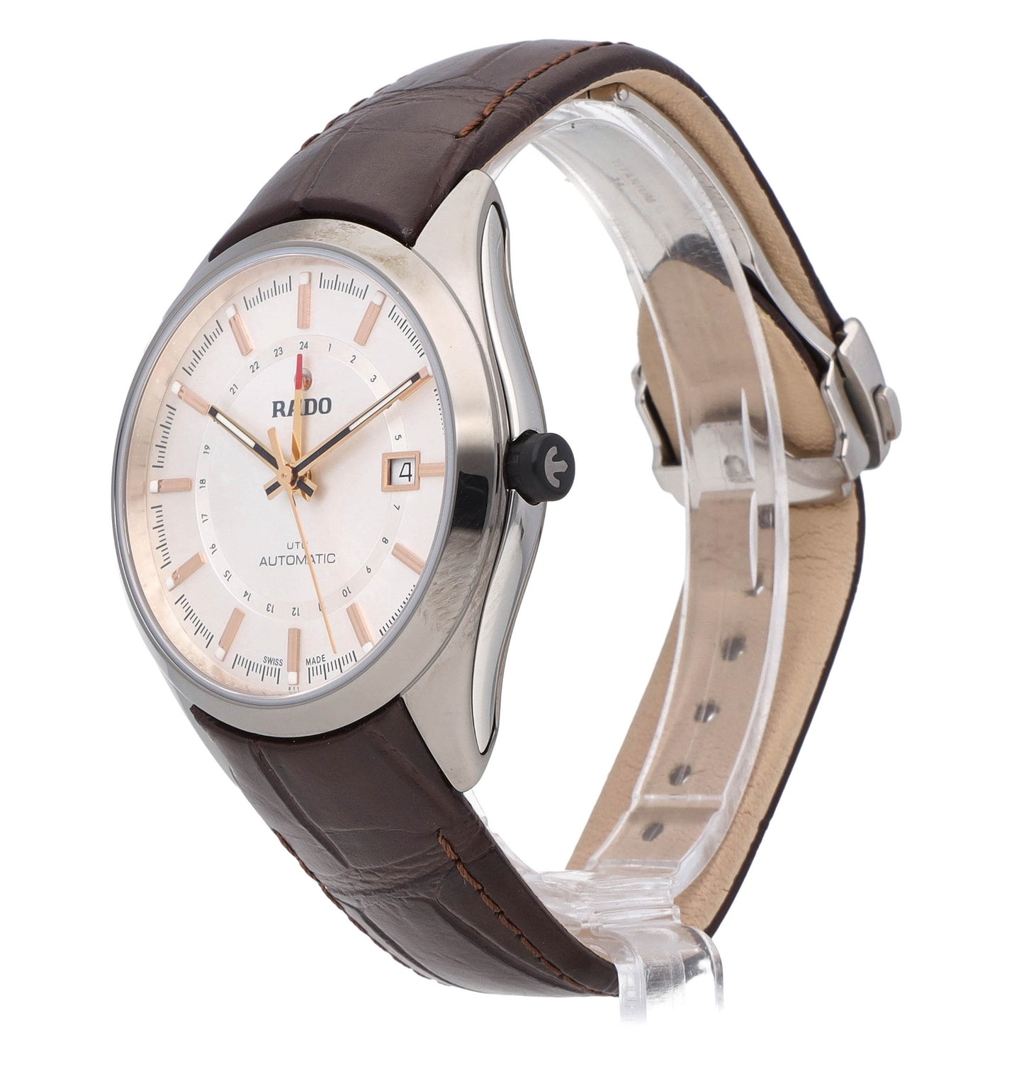 Rado HyperChrome 42mm Automatic GMT Silver Dial Ceramic Men's Watch R32165115