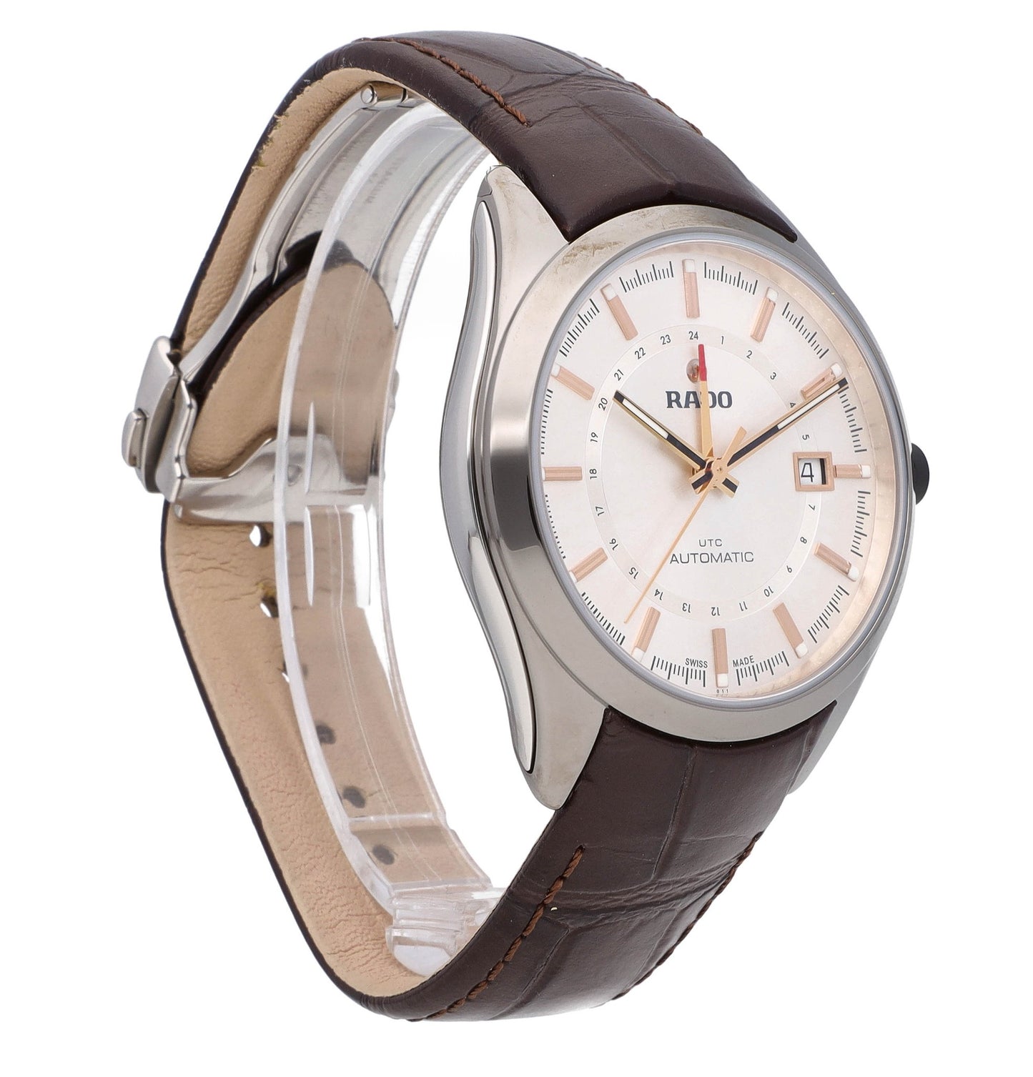 Rado HyperChrome 42mm Automatic GMT Silver Dial Ceramic Men's Watch R32165115