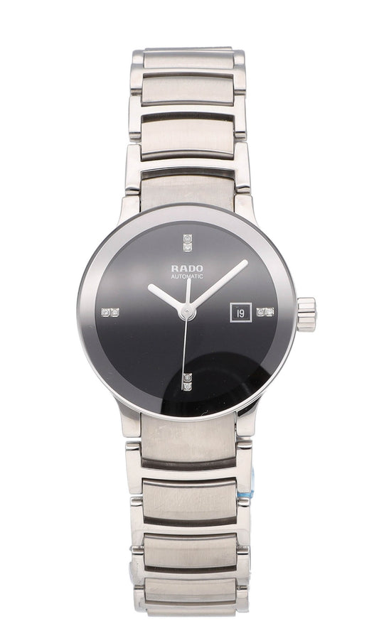 Rado Centrix Automatic 28mm Black Diamond Dial Ladies Watch R30940703